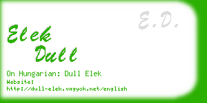 elek dull business card